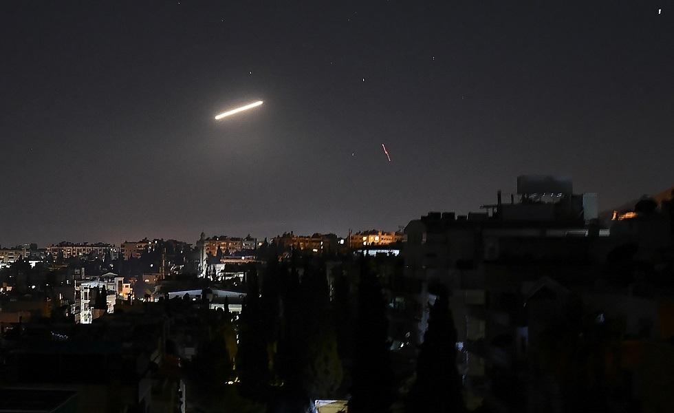 التصدي لهجوم جوي في سماء العاصمة السورية دمشق