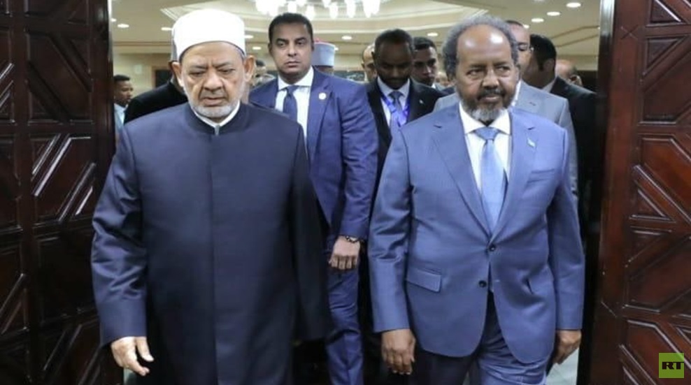 شيخ الأزهر أحمد الطيب يستقبل الرئيس الصومالي حسن شيخ محمود