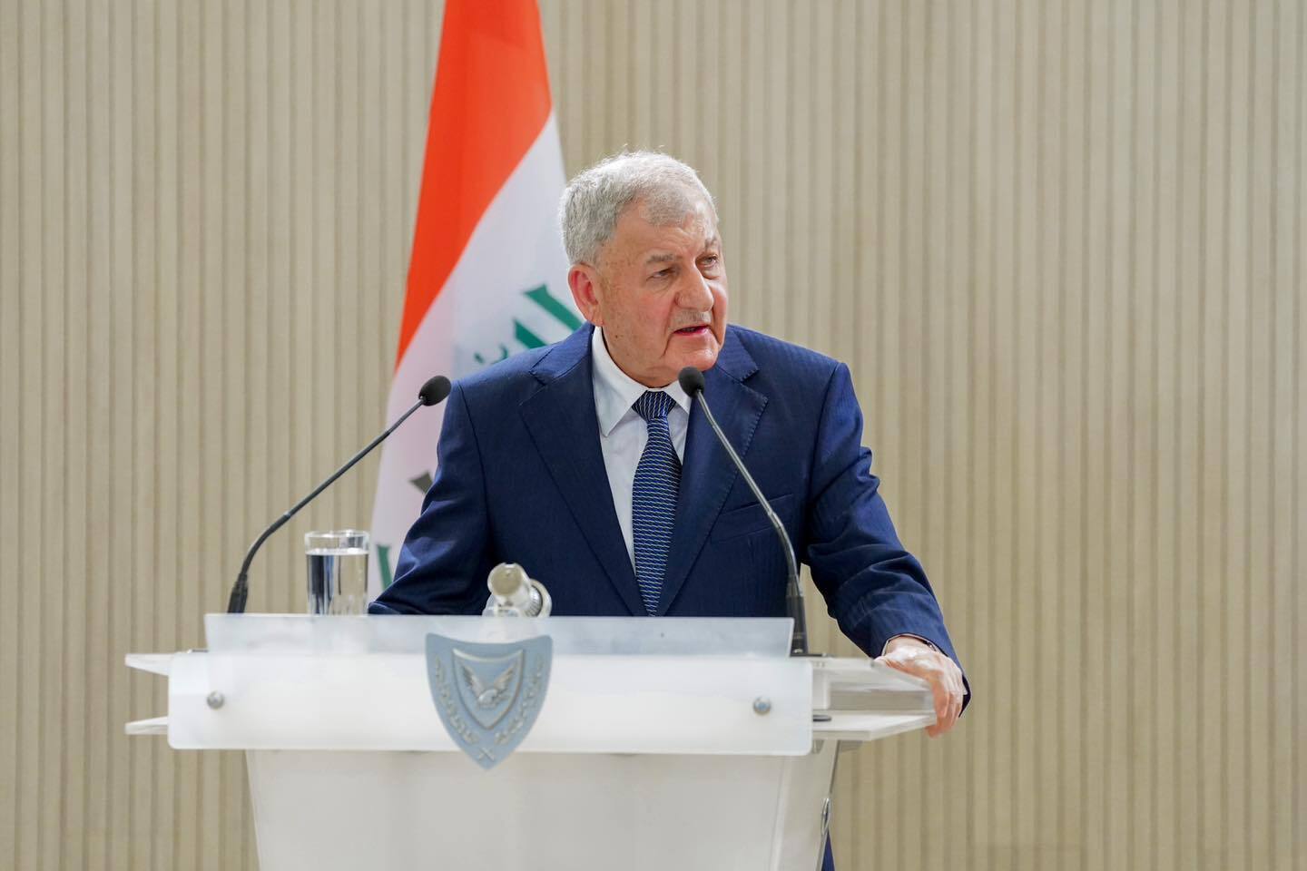 الرئيس العراقي يؤكد الحاجة للاتفاق مع تركيا على حل مشكلة المياه