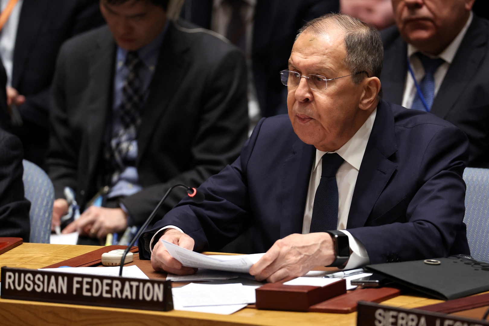 لافروف: الاعتبارات السياسية والقيم الإنسانية تتطلب إجراءات عاجلة لوقف القتال في فلسطين لافروف: الاعتبارات السياسية والقيم الإنسانية تتطلب إجراءات عاجلة لوقف القتال في فلسطين