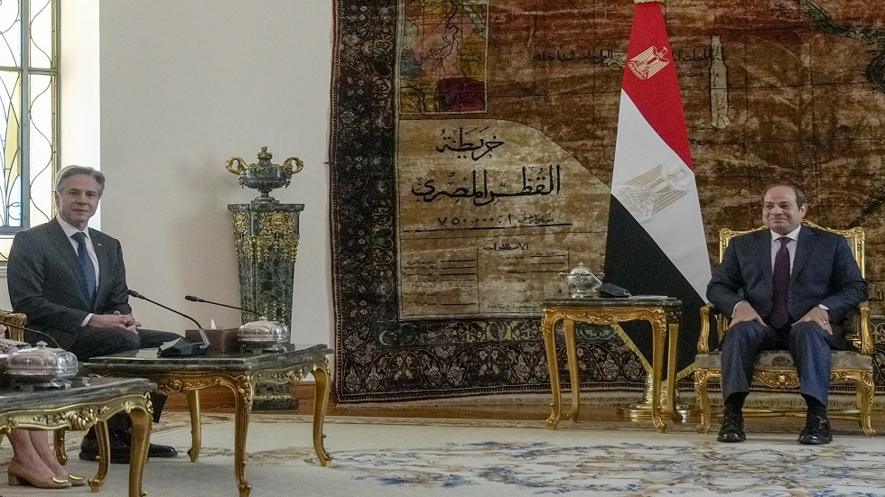 السيسي يستقبل بلينكن في القاهرة ويبحثان الأوضاع الإقليمية وحرب غزة