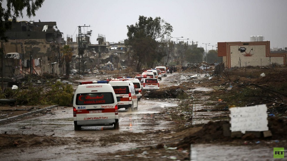 سيارات إسعاف في غزة