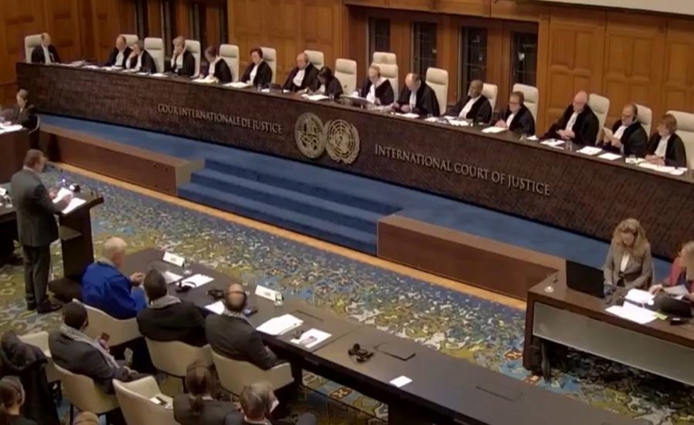 مرافعة الفريق القانوني الليبي أمام محكمة العدل الدولية.