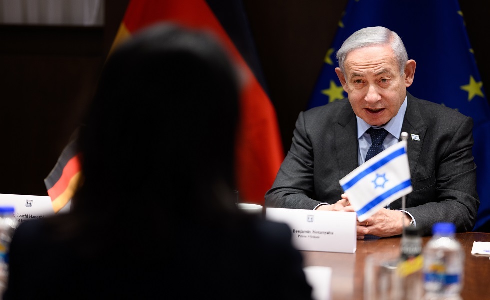 رئيس وزراء إسرائيل بنيامين نتنياهو يستقبل وزيرة خارجية ألمانيا أنالينا بيربوك في تل أبيب