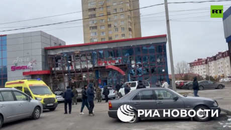 لحظة استهداف مدينة بيلغورود الروسية بصاروخ أوكراني