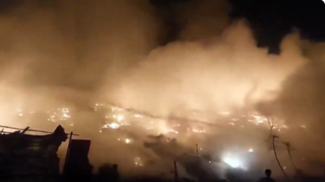 الهند.. اندلاع حريق ضخم في العاصمة دلهي (فيديو)