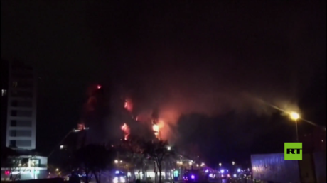 بالفيديو.. اندلاع حريق في فالينسيا الإسبانية