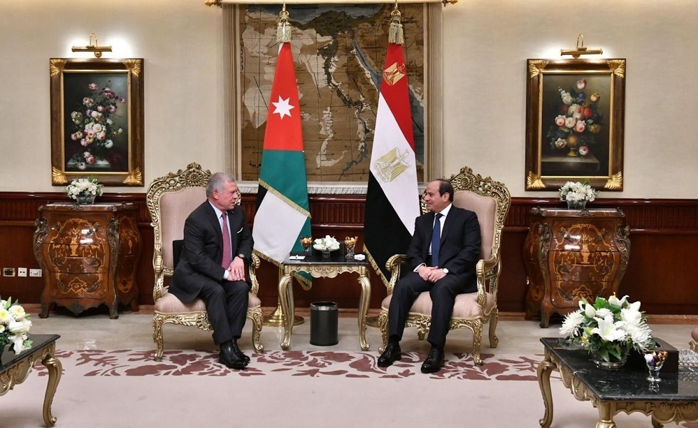 الرئيس المصري عبد الفتاح السيسي والعاهل الأردني الملك عبد الله الثاني