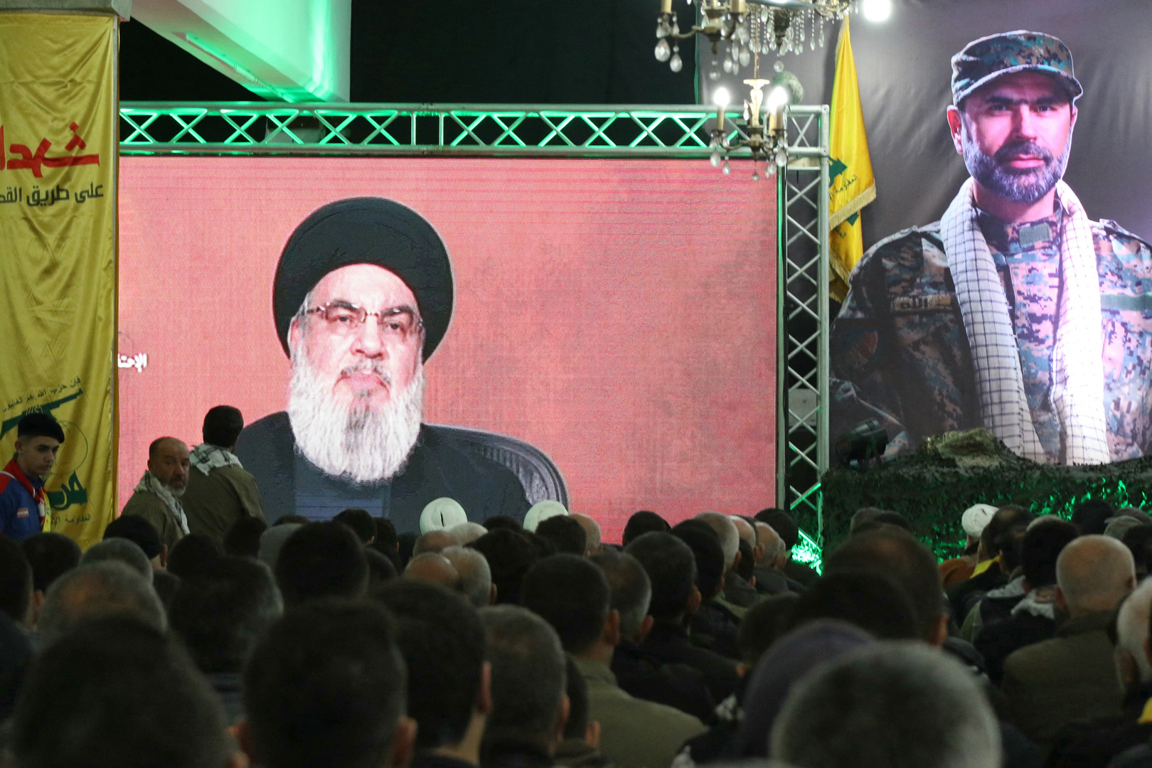 تقرير يكشف عن اجتماع بين قائد إيراني كبير ونصر الله: 
