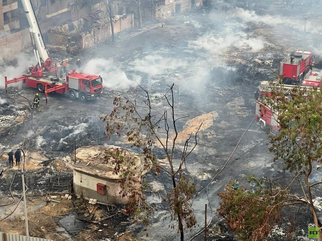 مصر.. حريق داخل فندق بشارع الهرم