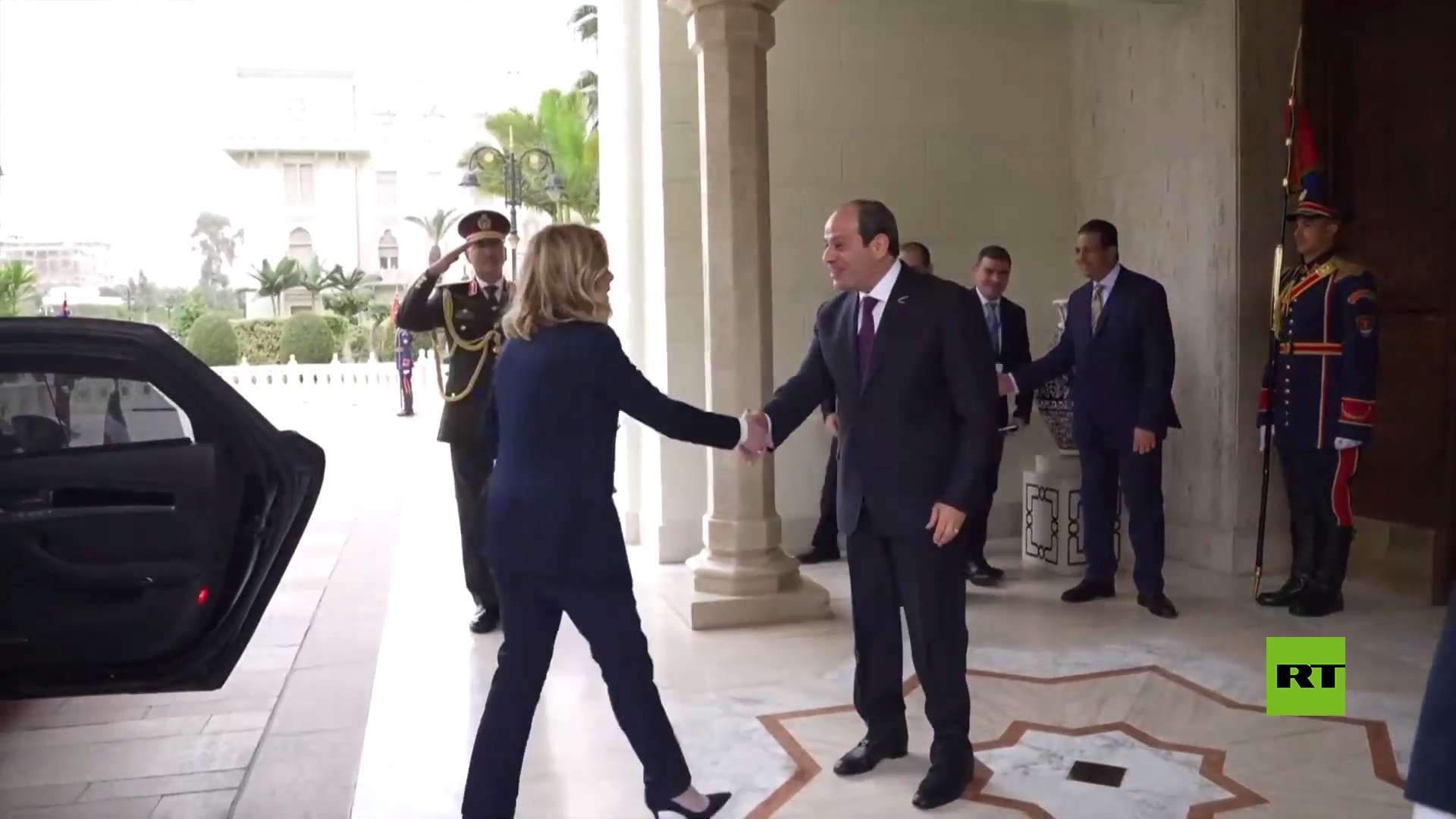 بالفيديو.. السيسي يستقبل رئيسة وزراء إيطاليا جورجا ميلوني