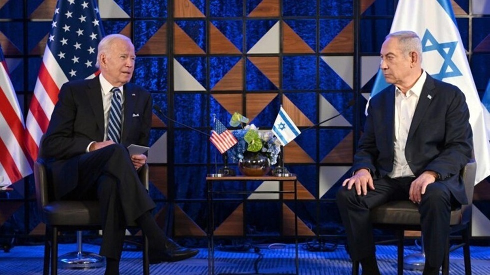 الرئيس الأمريكي جو بايدن ,رئيس الوزراء الإسرائيلي بنيامين نتنياهو.