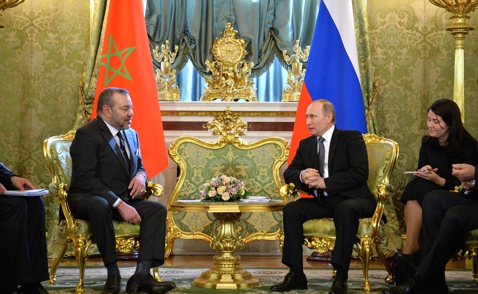 الرئيس الروسي فلاديمير بوتين والملك المغربي محمد السادس