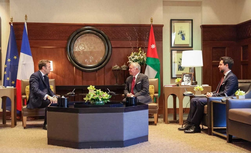 ملك الأردن يؤكد لماكرون ضرورة التوصل لوقف فوري ودائم لإطلاق النار في غزة