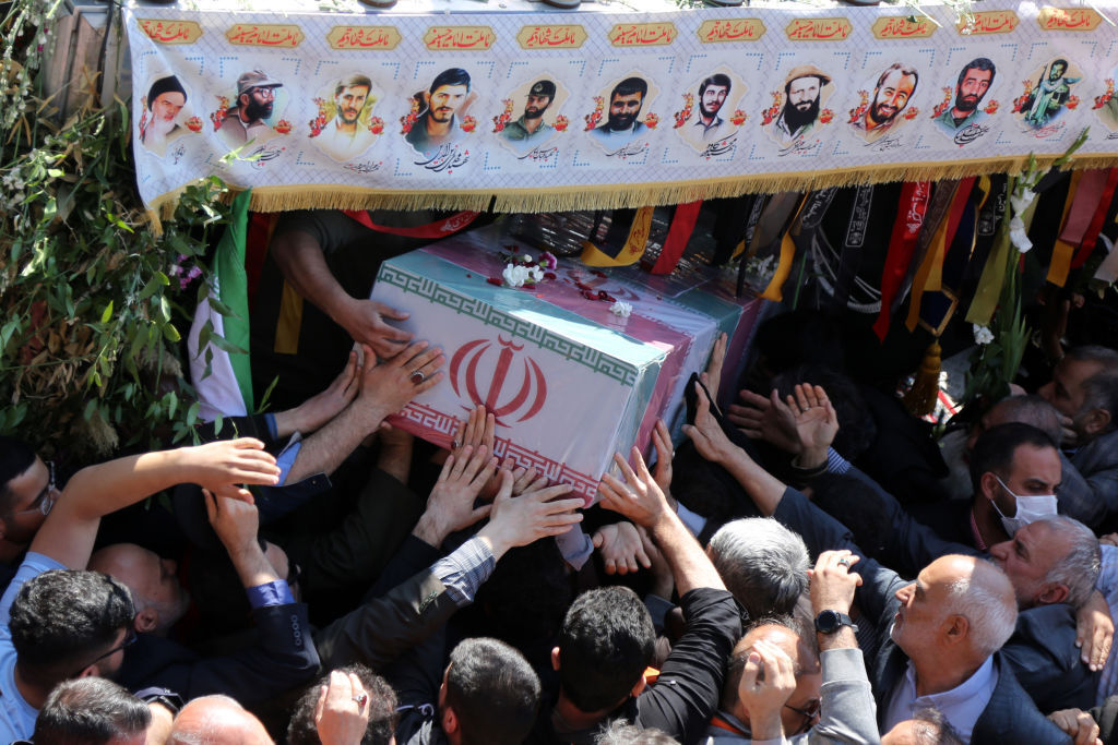 مراسم تشييع أحد مستشاري الحرس الثوري الإيراني، صورة تعبيرية.