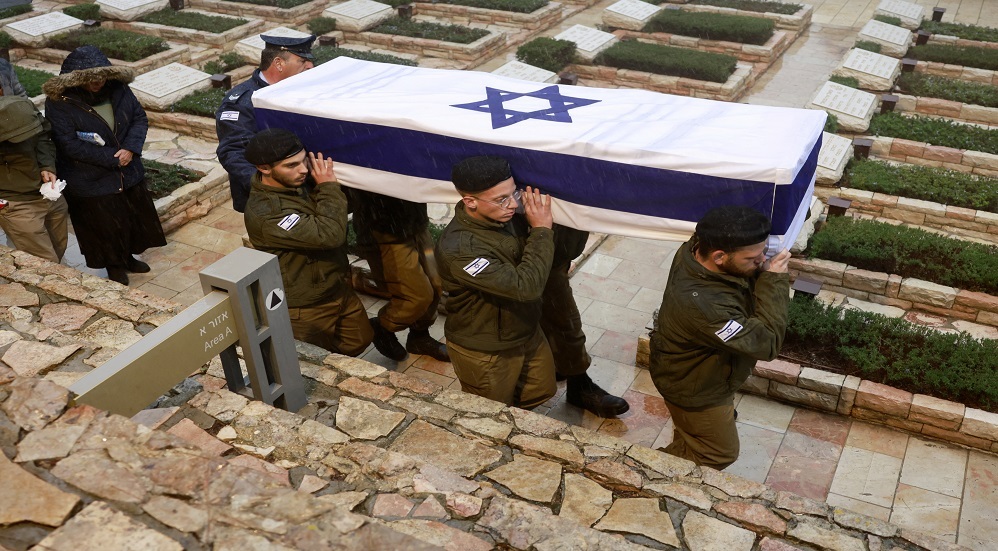 جنازة جندي إسرائيلي قتل في معارك غزة