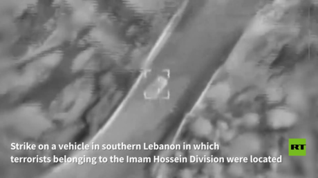 الجيش الإسرائيلي ينشر لقطات للغارات الجوية على جنوب لبنان