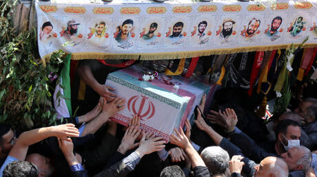 مراسم تشييع أحد مستشاري الحرس الثوري الإيراني، صورة تعبيرية.