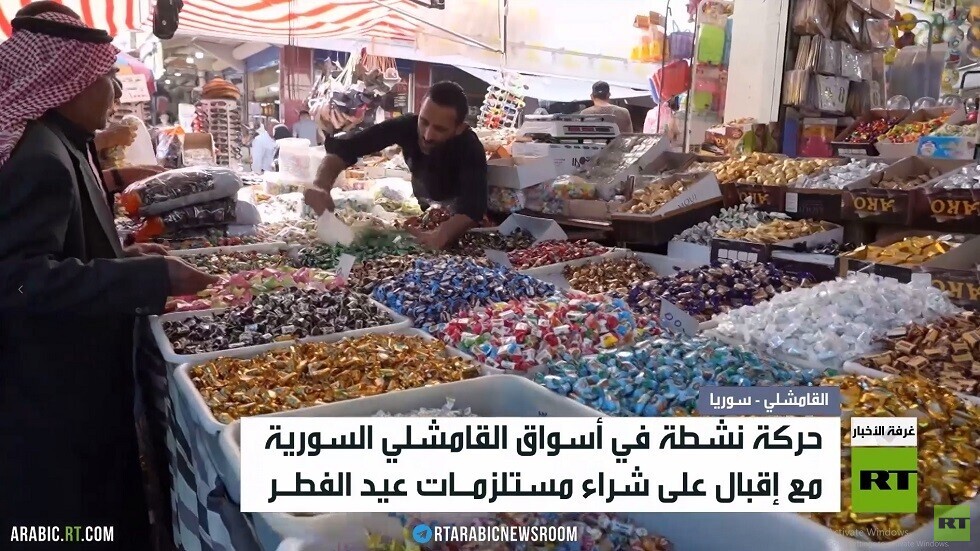أسواق القامشلي تزدحم مع اقتراب العيد
