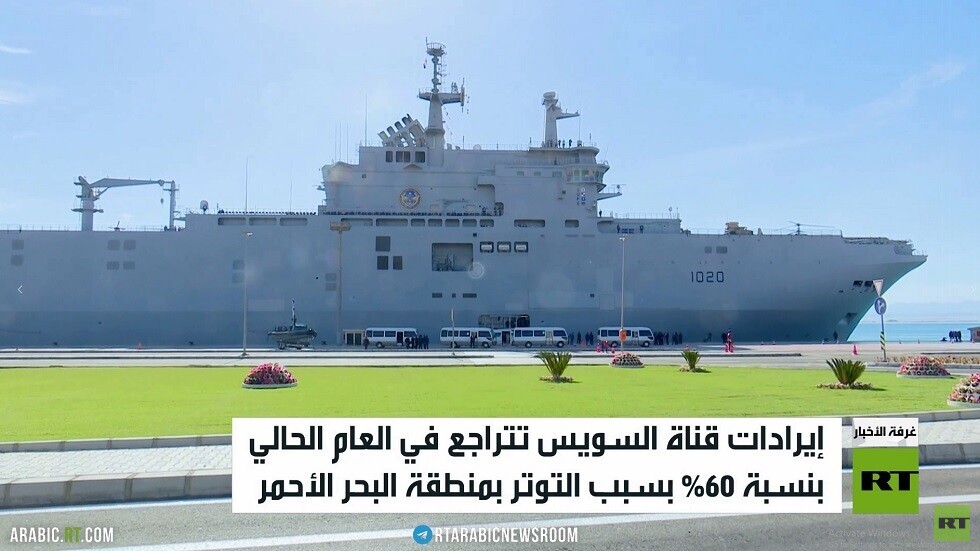 تراجع إيرادات قناة السويس بنسبة 60 %