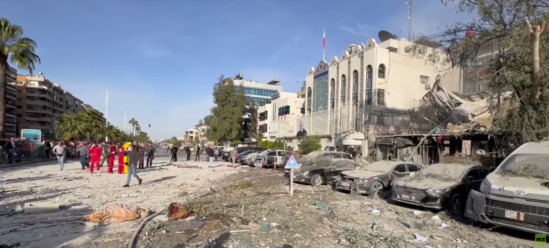 مراسلنا في سوريا: استهداف يطال مبنى ملاصقا للسفارة الإيرانية لدى دمشق (صورة + فيديوهات)