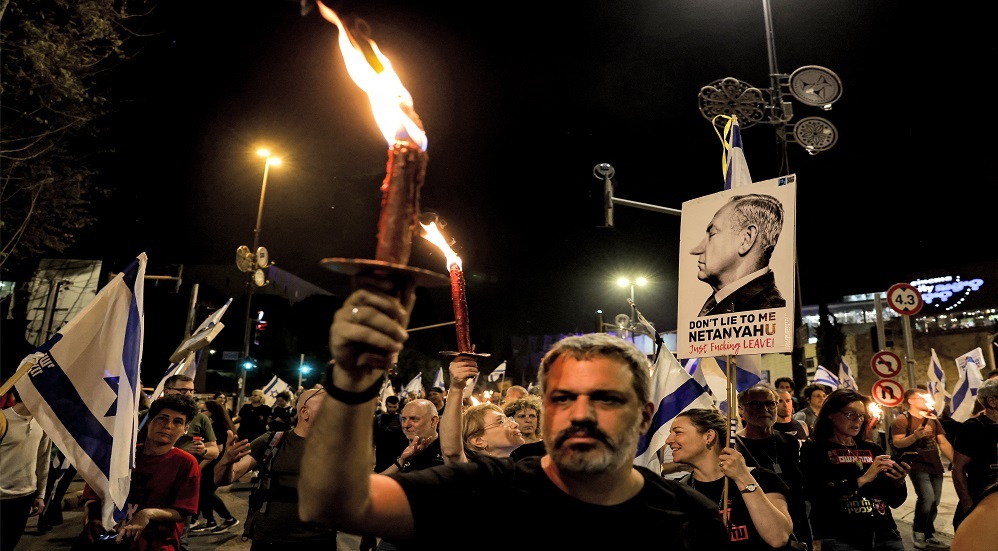 متظاهرون إسرائيليون يطالبون بإقالة نتنياهو