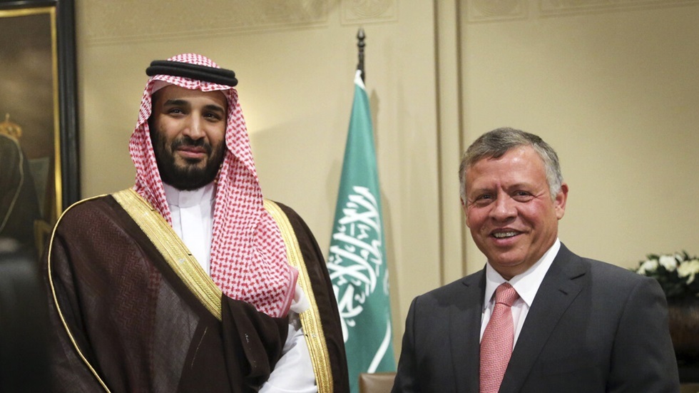 العاهل الأردني الملك عبد الله الثاني وولي العهد السعودي الأمير محمد بن سلمان