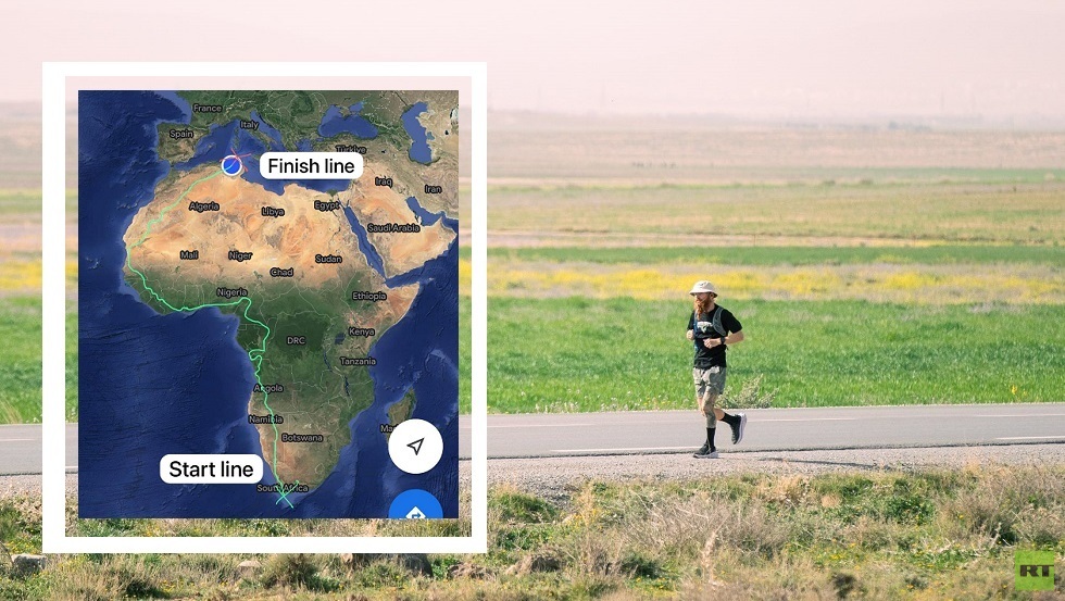 شق القارة بطولها.. مغامر بريطاني يصل أقصى نقطة في إفريقيا ركضا بعد قطعه 16 ألف كم في 352 يوما (صور)