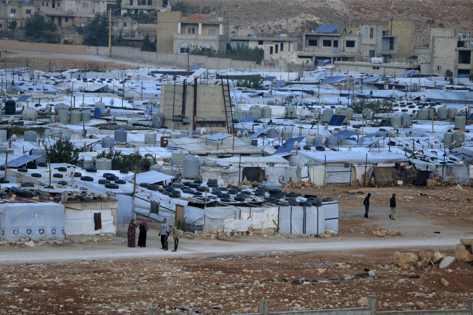 مخيمات للنازحين السوريين في عرسال شرق لبنان