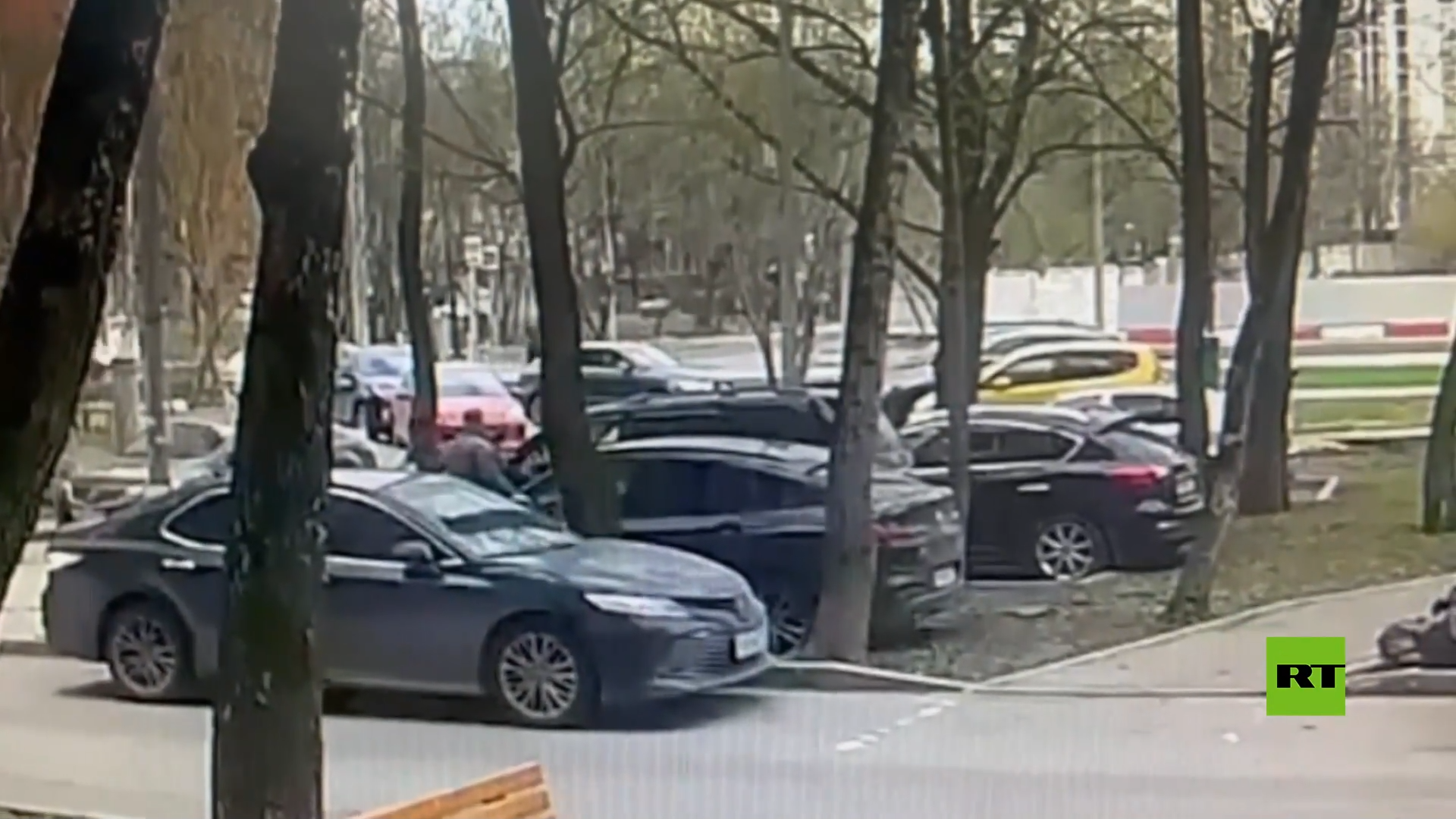 لحظة انفجار سيارة تابعة لضابط استخبارات أوكراني سابق في موسكو