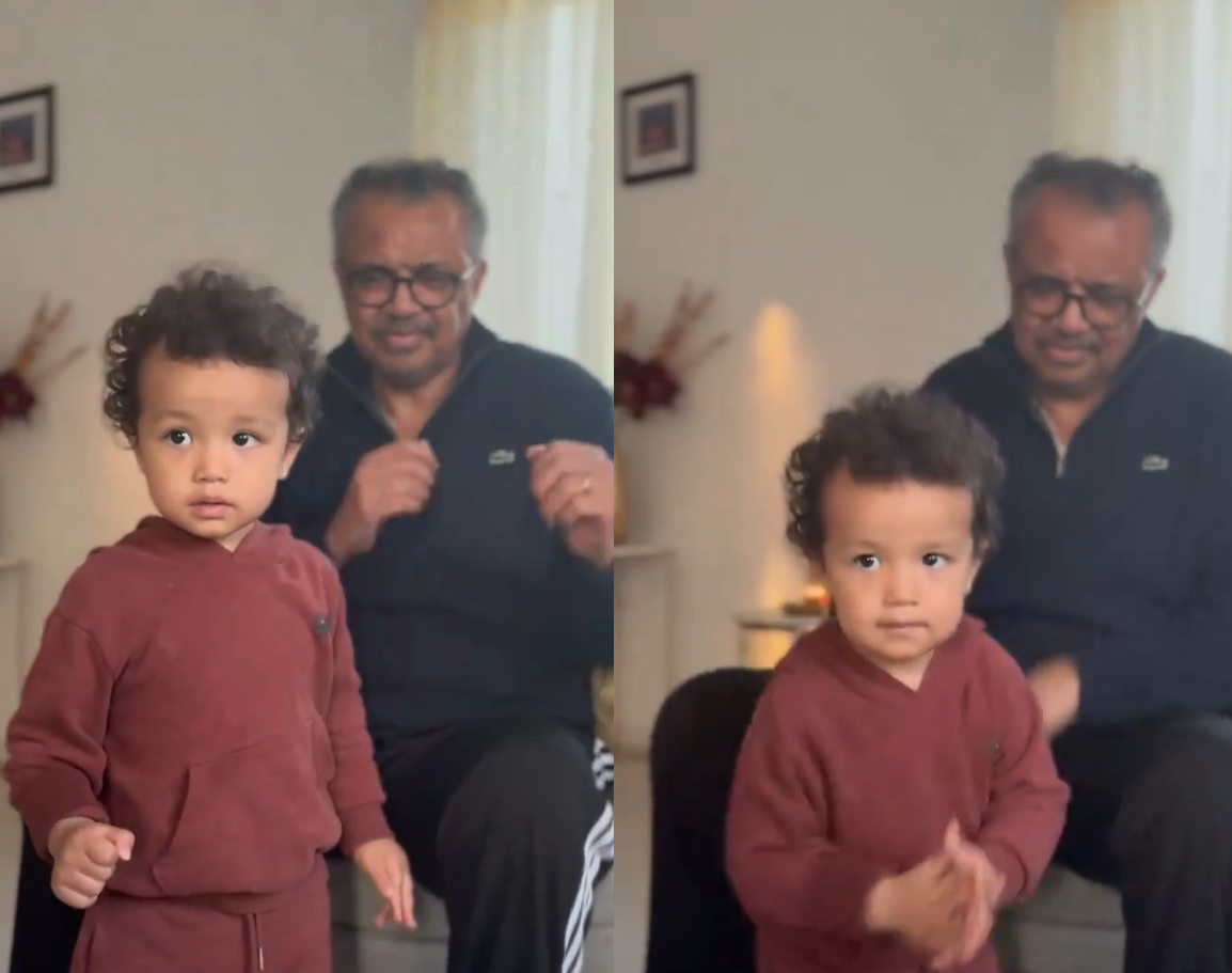 رقص مدير الصحة العالمية مع حفيده