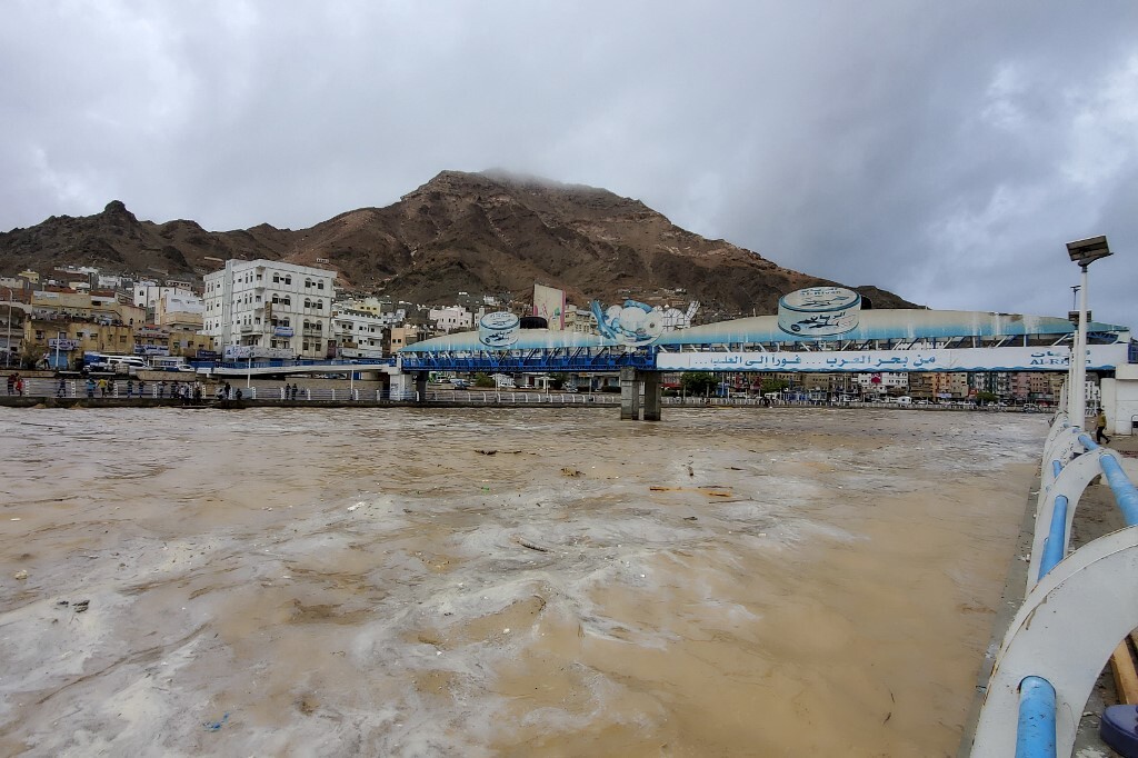 الفيضانات في محافظة حضرموت اليمنية، 17 أبريل 2024.