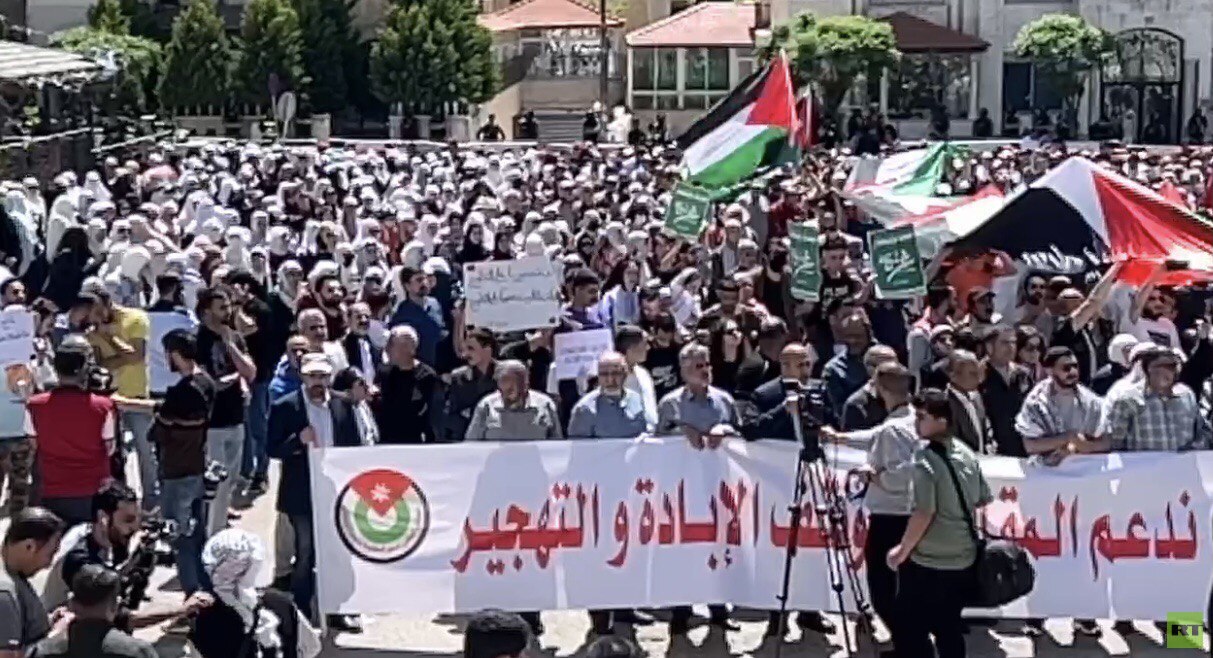 مظاهرات شعبية في عمان دعما لغزة