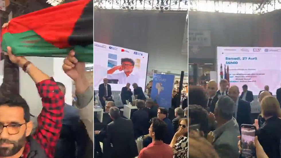نصرة لغزة.. تونسيون يطردون سفير إيطاليا من معرض الكتاب (فيديو)