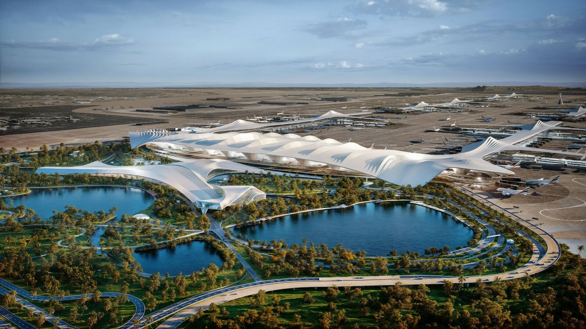 بكلفة 35 مليار دولار.. حاكم دبي يدشن مبنى جديدا للمسافرين في أكبر مطار بالعالم (صور+ فيديو)