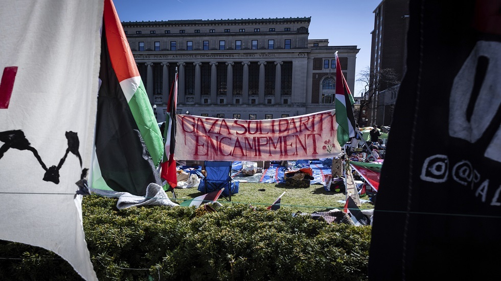 مشاهد من المظاهرات المؤية لفلسطين في الجامعات الأمريكية - صورة تعبيرية