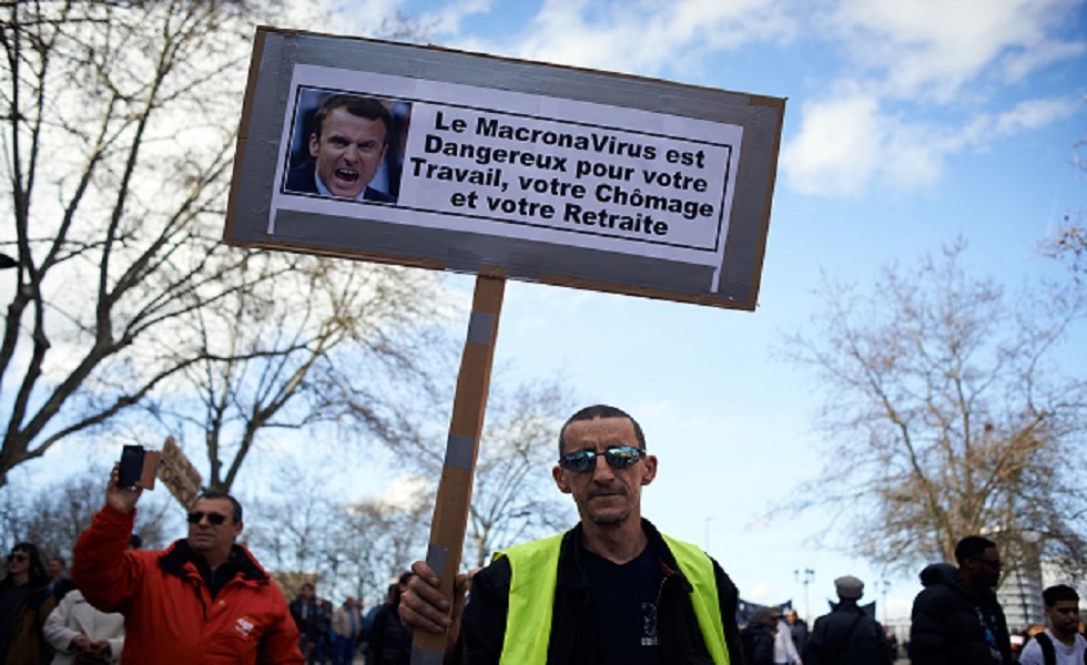 من تظاهرات العمال ضد قوانين التقاعد في فرنسا - صورة أرشيفية