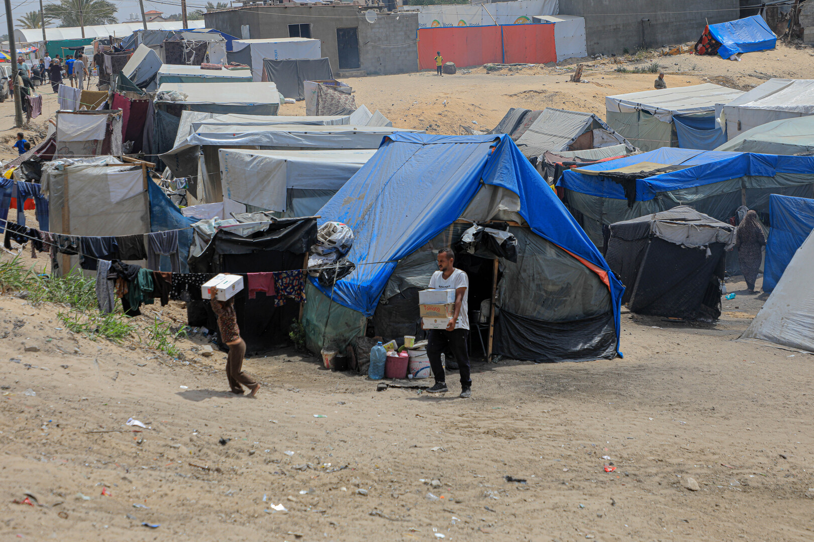 مخيم في مدينة رفح جنوب قطاع غزة