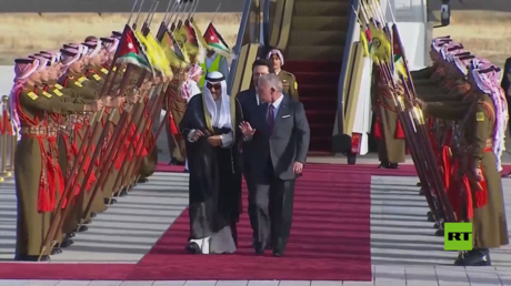 العاهل الأردني يستقبل أمير الكويت في عمان