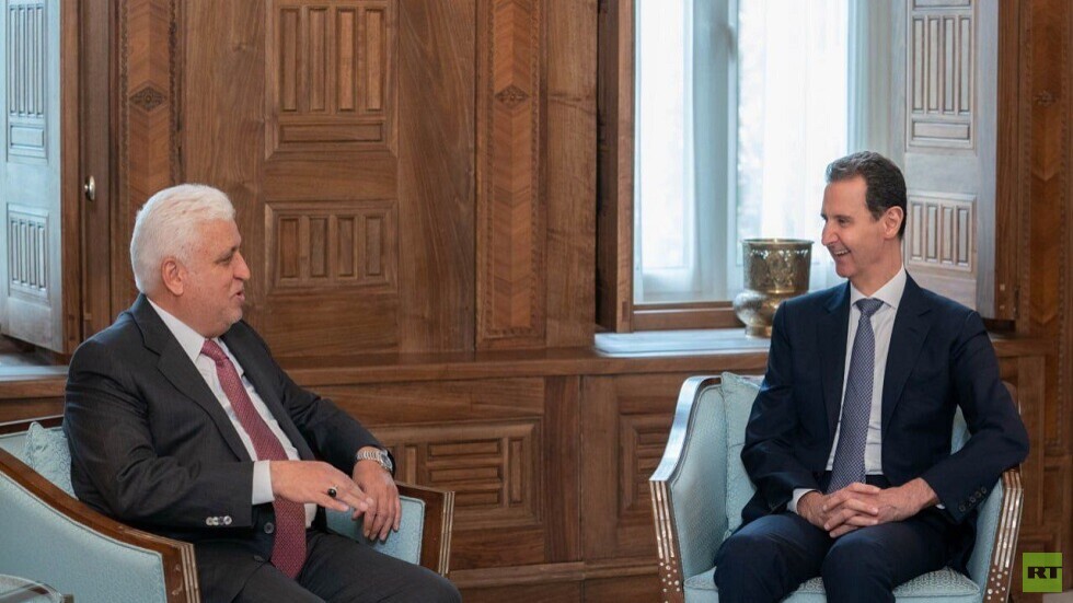 الأسد يبحث مع رئيس هيئة الحشد الشعبي في العراق مكافحة الإرهاب