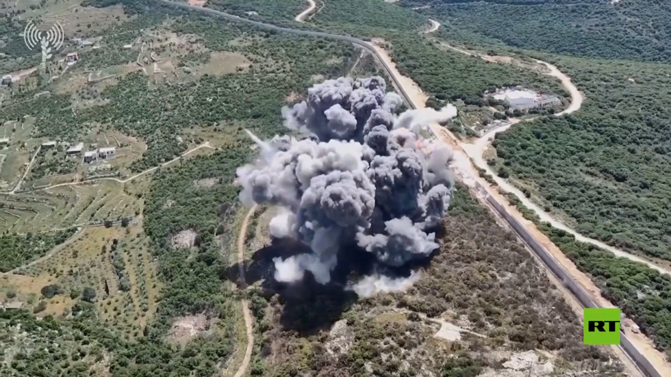 الجيش الإسرائيلي ينشر لقطات للغارات على أهداف حزب الله في لبنان