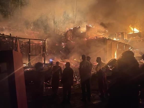 مراسلنا: حريق يلتهم 150 منزلا خشبيا في قرية سياحية شمال إيران (فيديو)