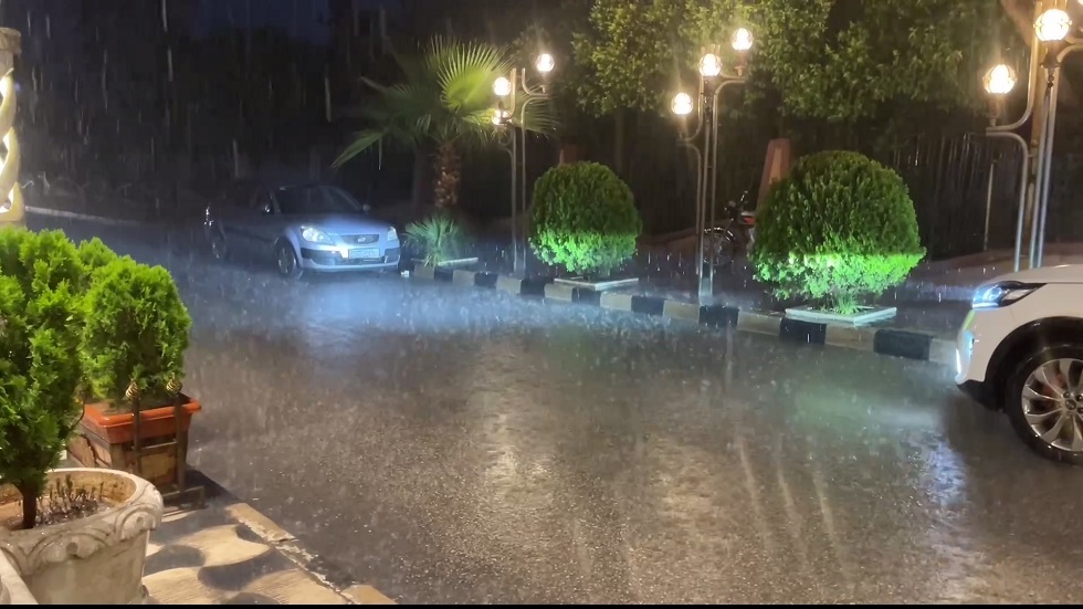 هطول أمطار غزيرة شمال شرق سوريا (فيديو)