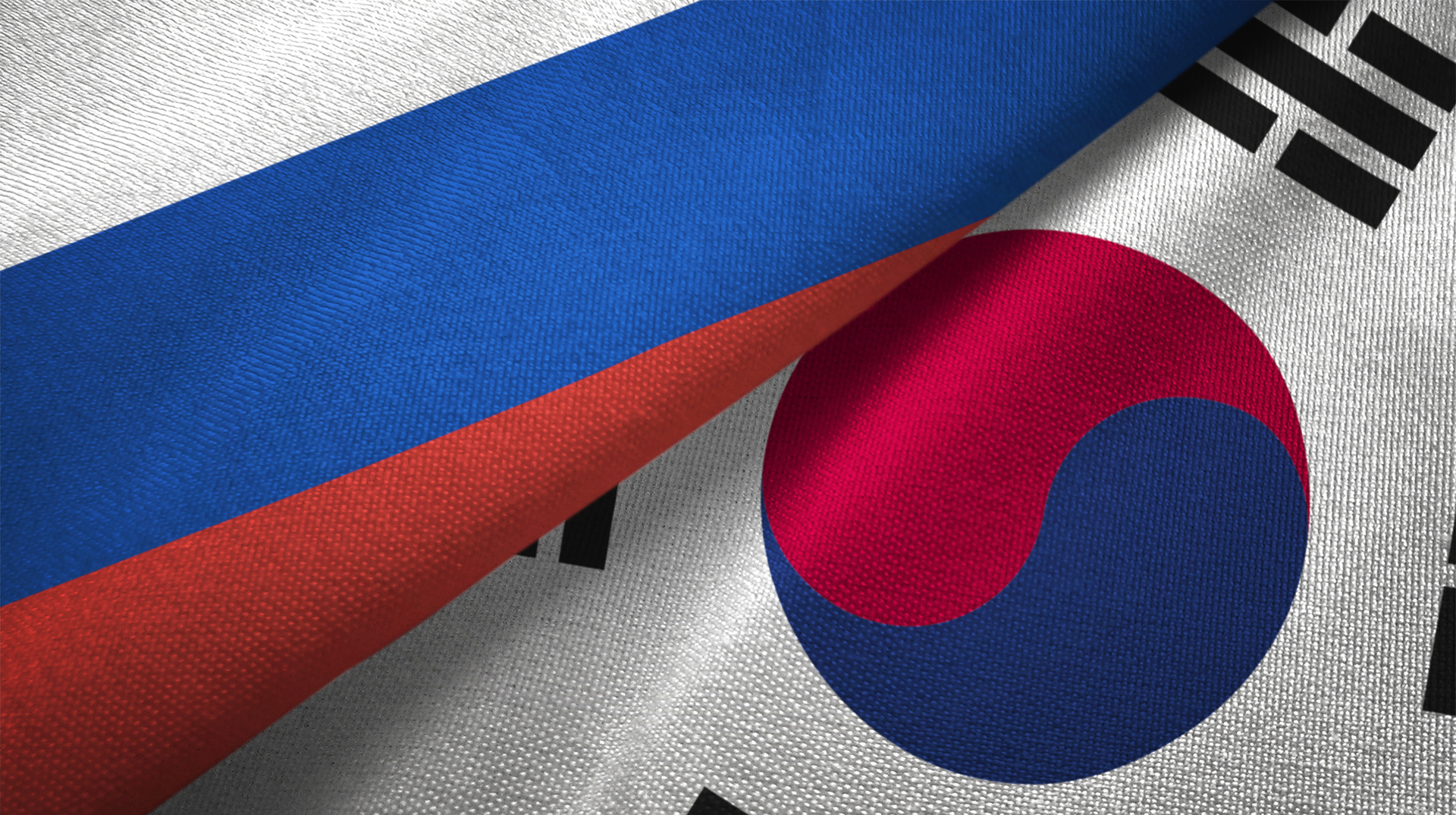 علم كوريا الجنوبية- العلم الروسي
