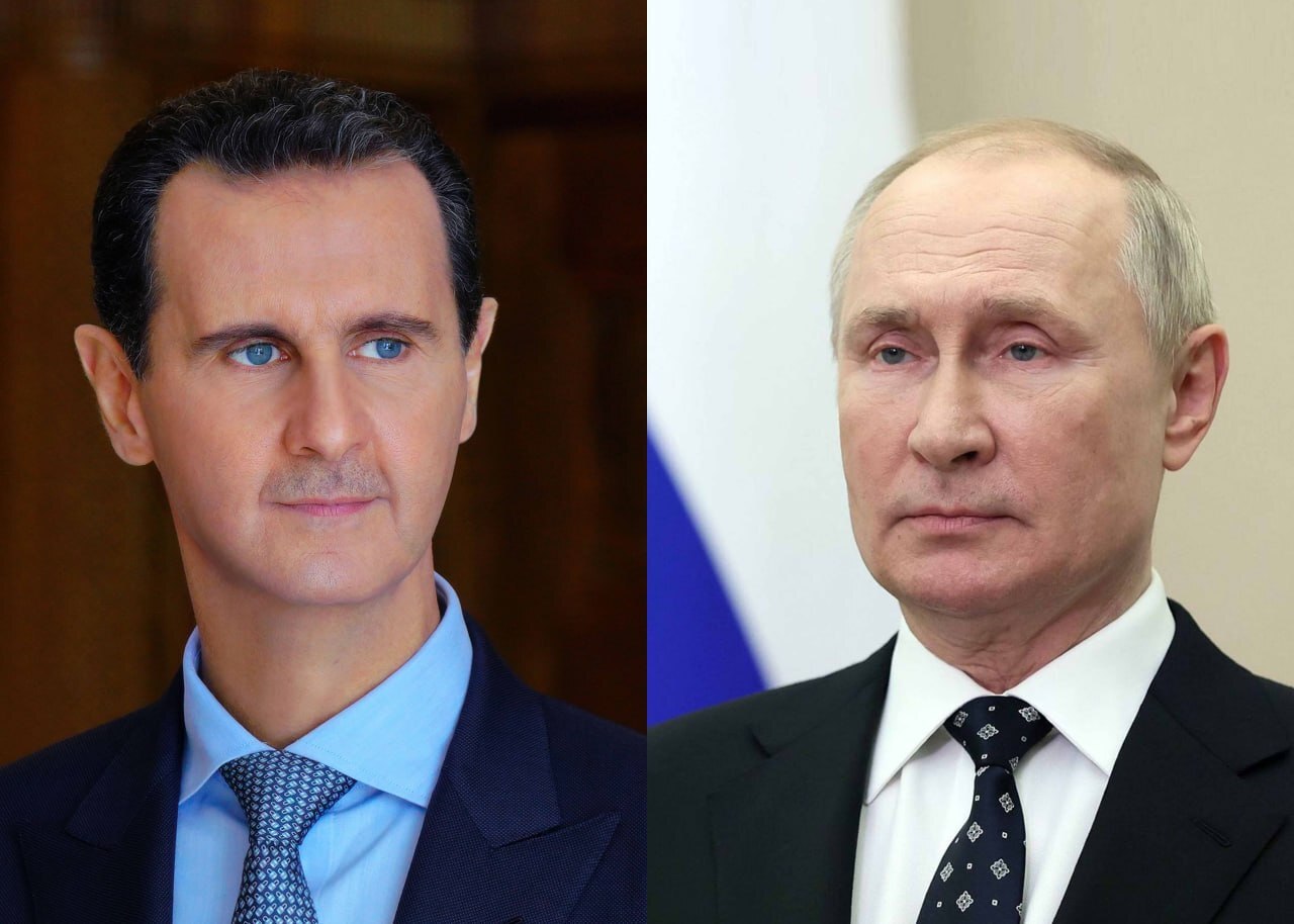 الأسد يهنئ بوتين بتنصيبه رئيسا