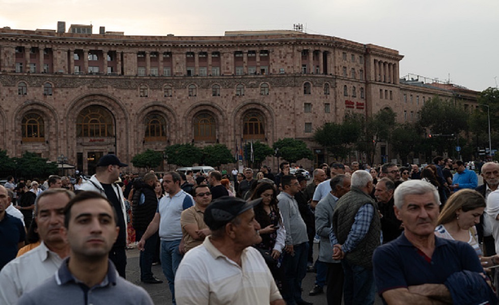 متظاهرون في يريفان ضد نقل أراضي إلى سيطرة أذربيجان -صورة أرشيفية