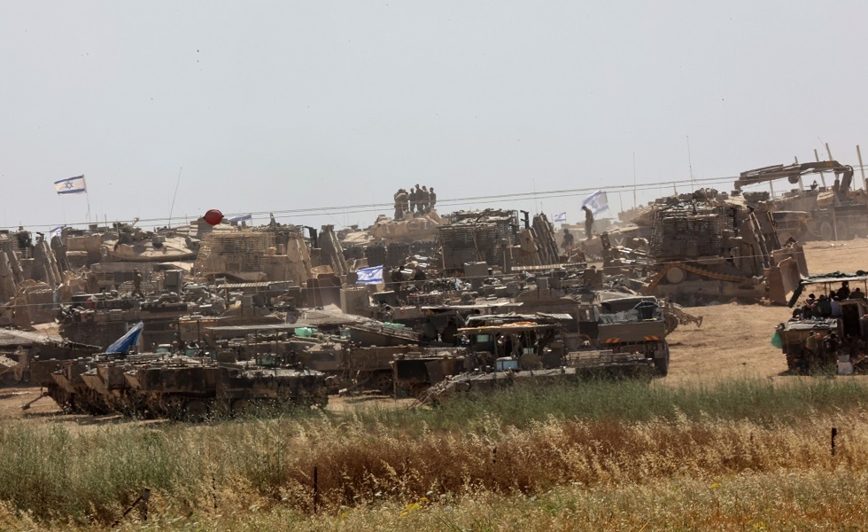 حشود للجيش الإسرائيلي في إطار الاستعداد لعملية عسكرية برية في رفح