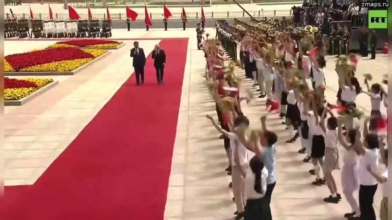 مراسم استقبار بوتين في بكين