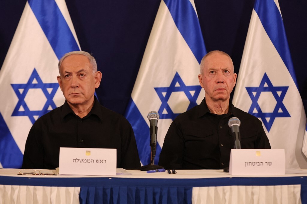 رئيس الوزراء بنيامين نتنياهو ووزير الدفاع يوآف غالانت.