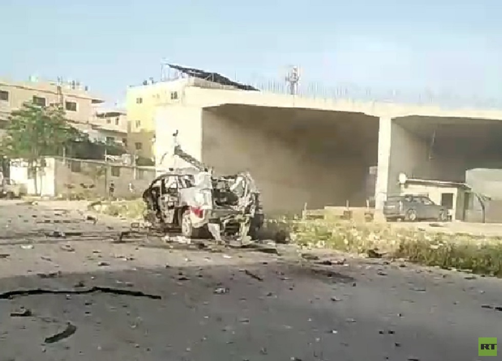 لقطة من فيديو للسيارة التي تعرضت للاستهداف الإسرائيلي